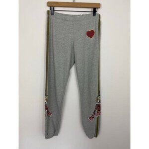 Lauren Moshi ALANA STRIPE Tiger Heart Pants Sweatpants Size Small